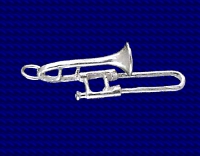 Sterling Silver Trombone charm